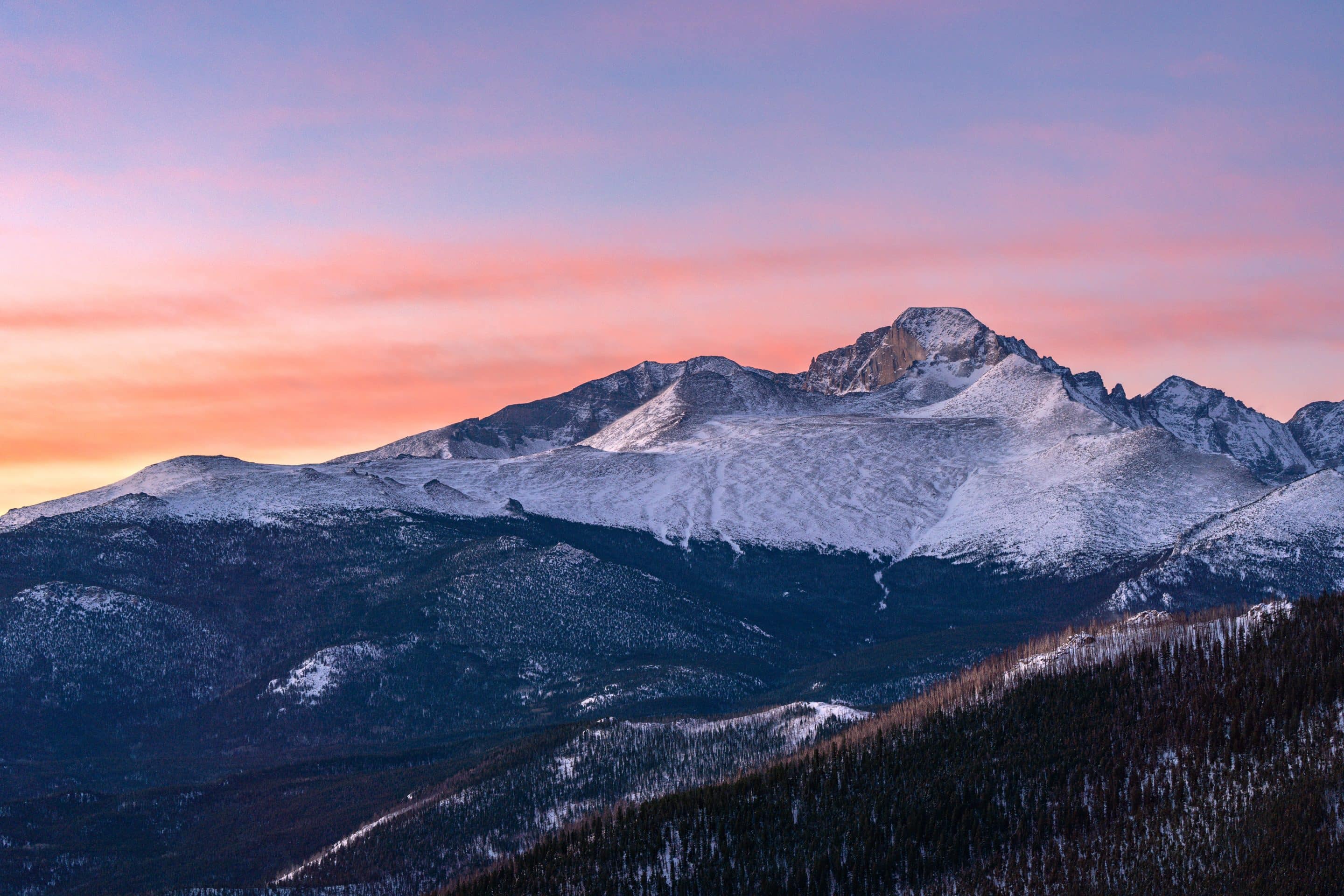 sunrise over mountains